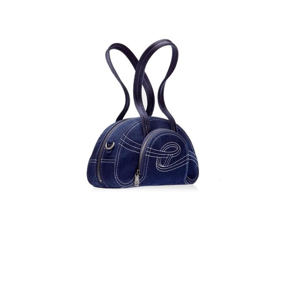 Telfar Small Denim Dumpling - Blue